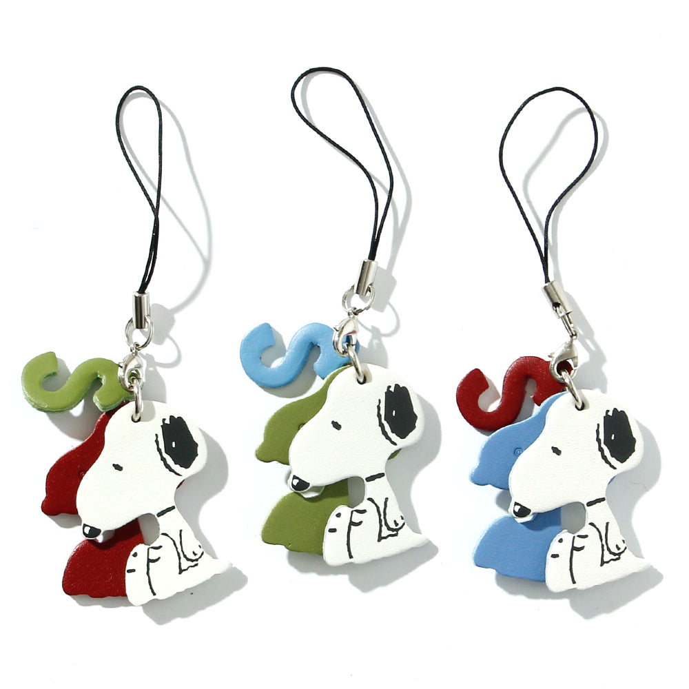 スヌーピースマイルリプレプター(ストラップ) 日常で使える大人のためのレザー雑貨、SNOOPY LEATHER COLLECTION